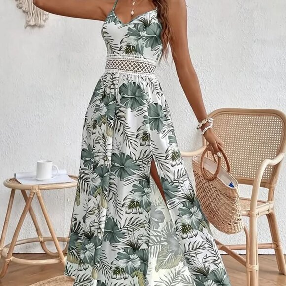 Size 12 - Floral Print Spaghetti Strap Dress - Picture 1 of 3